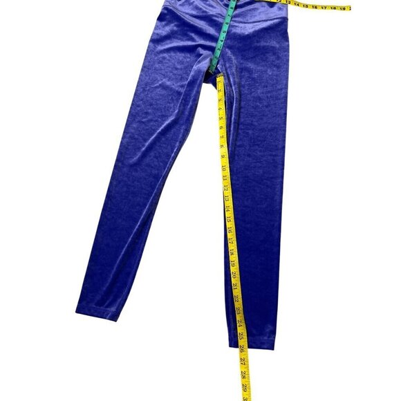 Athleta Purple Velvet Leggings SM Soft Stretch High Rise Athleisure Yoga Lounge - Picture 8 of 10